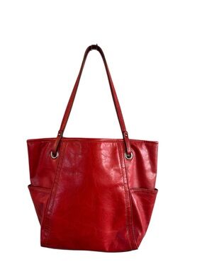 Relic Classic Red Leather Tote Bag - Sleek Everyday Carry
